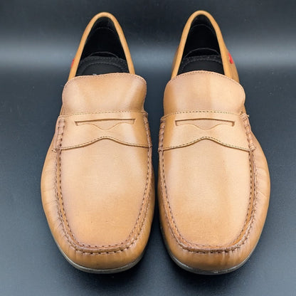 Marc Joseph New York Nebraska Loafer Men's US 10M Tan Napa Leather Shoes Mocs Marc Joseph New York