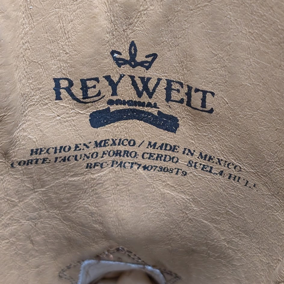Men's Size 10 Rodeo Cowboy Boots Leather Hibrido Suela Tacoma Cuero Bota Vaquera REYWELT