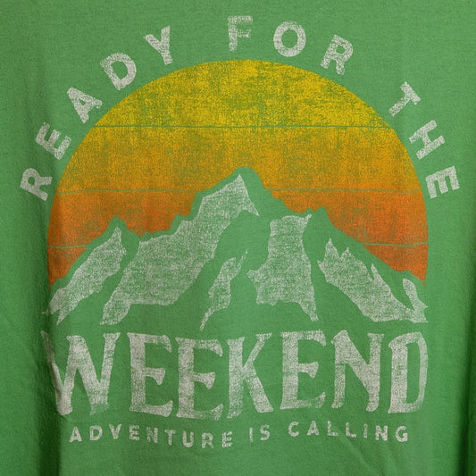 NEW Adventure is Calling T-Shirt | Size XL-Tall | 60/40 Blend Hybrid Apparel