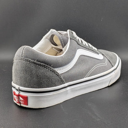 Vans Unisex Pewter Grey Lace-Up Old Skool Skate Shoe Size M8 W9.5 VANS