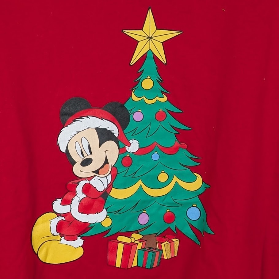 Disney Mickey Mouse Xmas Tree Unisez Long Sleeve Sweatshirt 2XL (50-52) Disney