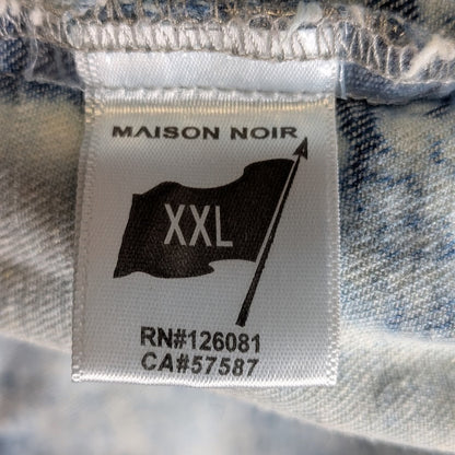 Maison Noir Fashion Denim Hand Painted Skull Jacket Men’s Sz XXL NEW w/ Tags Maison Noir