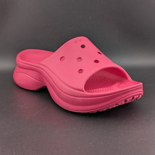Crocs BAE Slides Slip On Platform Sandals/Slide DRAGON FRUIT PINK w Sz. 7 - NEW Crocs