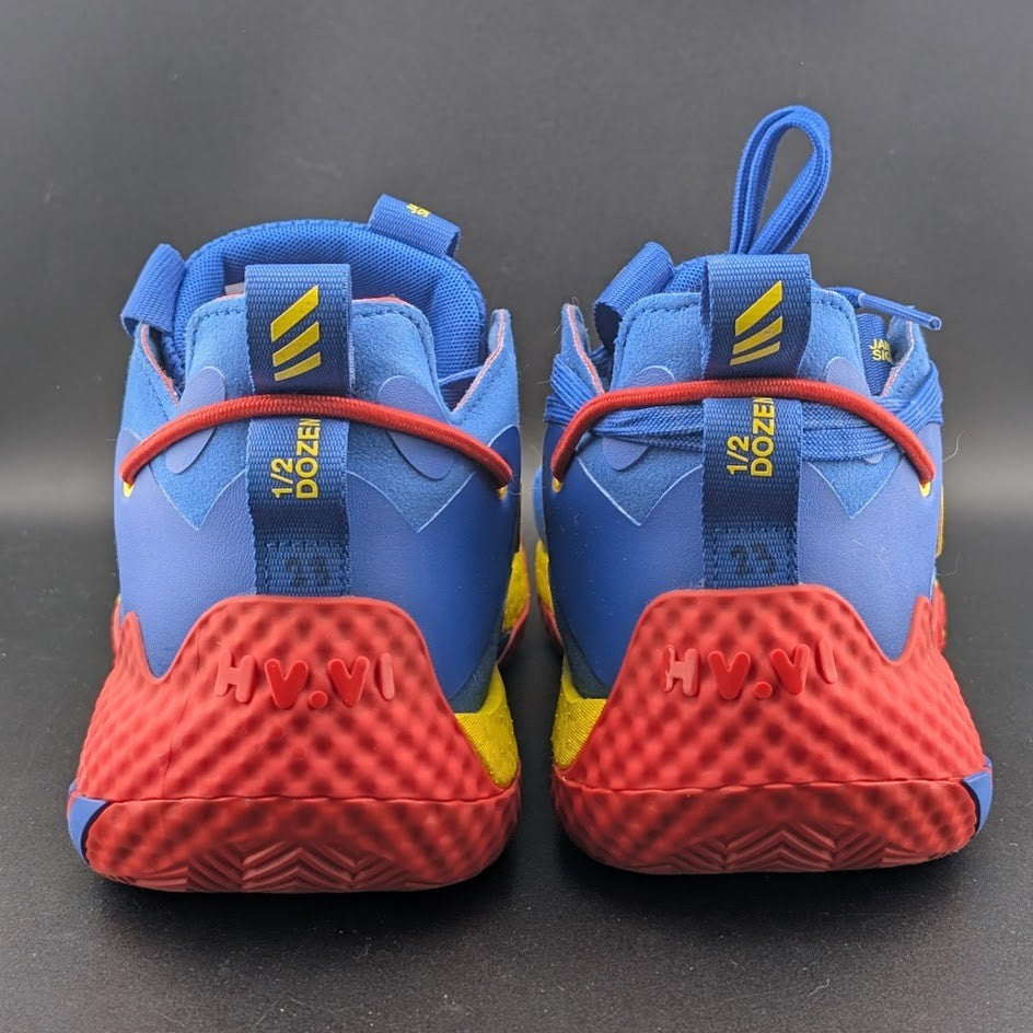 Men's adidas SM Harden Vol 6 Unisex Shoes Men Size 9, Color: Blue/Red/Yellow adidas