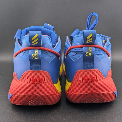 Men's adidas SM Harden Vol 6 Unisex Shoes Men Size 9, Color: Blue/Red/Yellow adidas