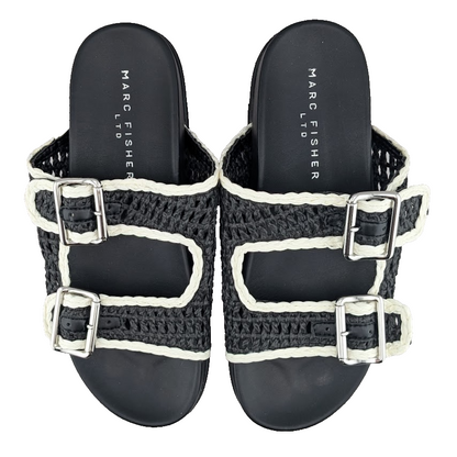 ⋆˚✿˖° Marc Fisher Mylan Sandals - Women Size 8.5 Black & White NEW in Box 🎁 Marc Fisher