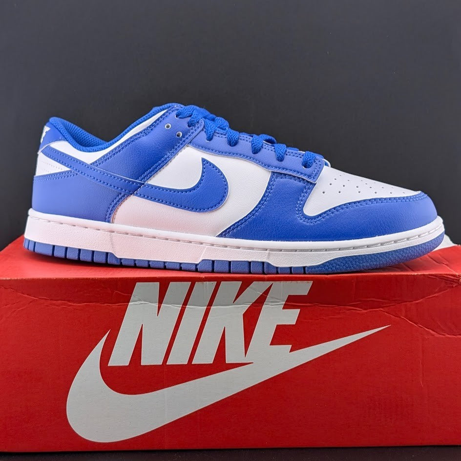 Nike Men's Size 11 ~ Dunk Low White Hyper Royal HF5441-112 New In Box Nike