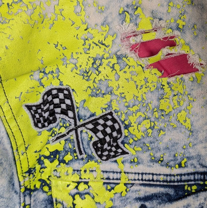 Maison Noir Fashion Denim Hand Painted Skull Jacket Men’s Sz XXL NEW w/ Tags Maison Noir