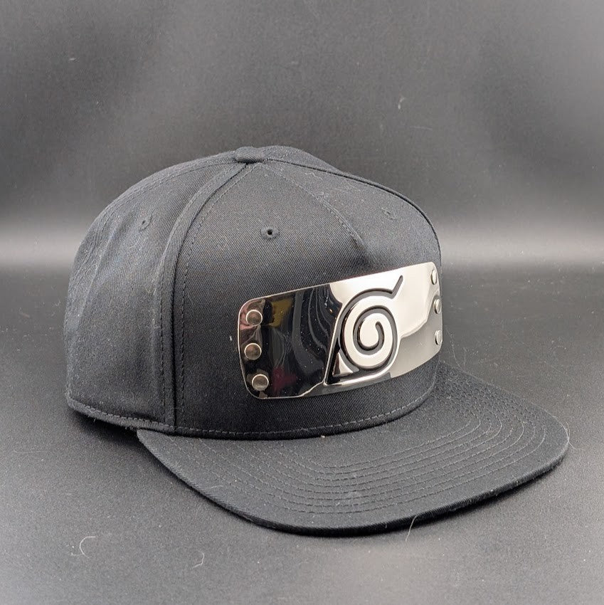 Ripple Junction Naruto Shippuden Mens Snapback Hat - Metal Band Hidden Leaf Logo Ripple Junction