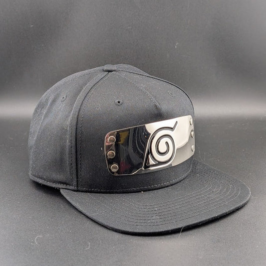 Ripple Junction Naruto Shippuden Mens Snapback Hat - Metal Band Hidden Leaf Logo Ripple Junction