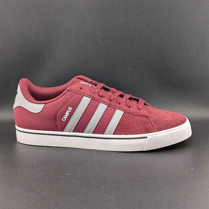 adidas Men's Size 11 / Wo's 12 Campus Vulc Shadow Red Grey~Canvas & Suede IF9286 adidas