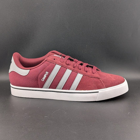 adidas Men's Size 11 / Wo's 12 Campus Vulc Shadow Red Grey~Canvas & Suede IF9286 adidas