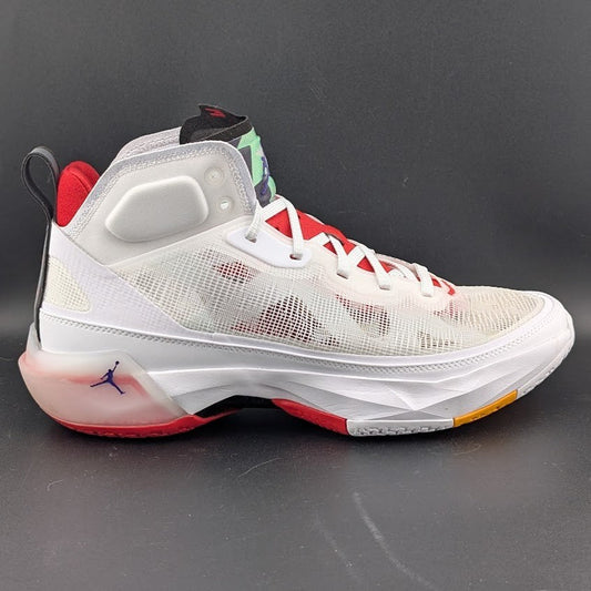 Nike Sz M10.5 Air Jordan XXXVII 37 'Hare' White White Red Basketball Shoe DD6958 Jordan