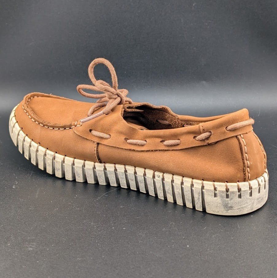 Bernie Mev TW41 Leather Lace Up Comfort Boat Shoe Brown 36 or 37 (5.5-6, 6.5-7) Bernie Mev