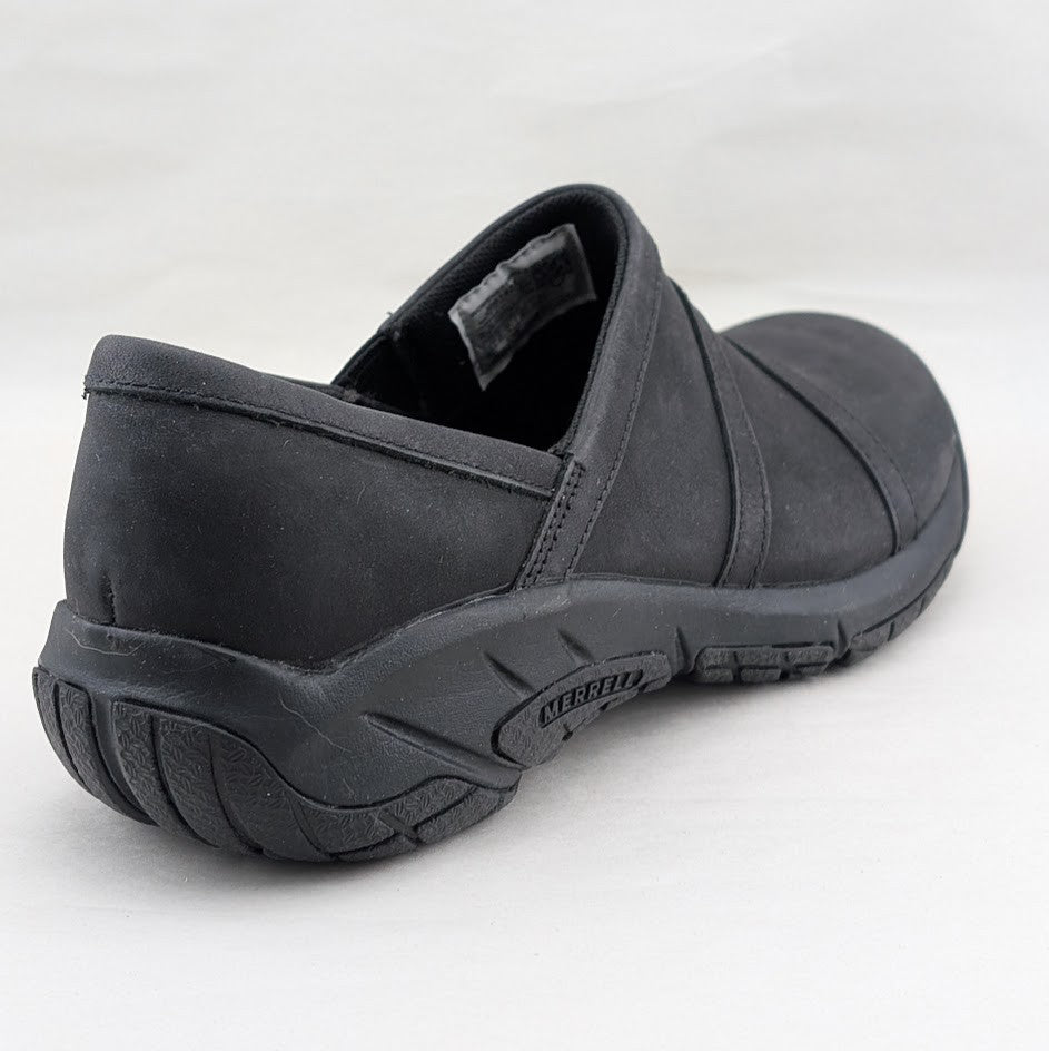 Merrell Encore Nova Black Leather Clogs Women’s 7.5  Slip-On Comfort Shoes Merrell
