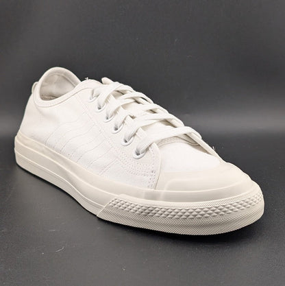 adidas Men's Size 8 / Wo's 9 Nizza RF Canvas Shoes Triple White  EF1883 adidas