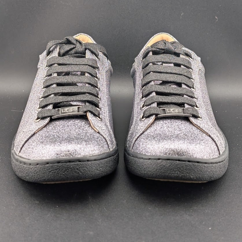 UGG Milo Glitter Sneakers Women’s Size 7 Gunmetal Gray Black Low Top UGG