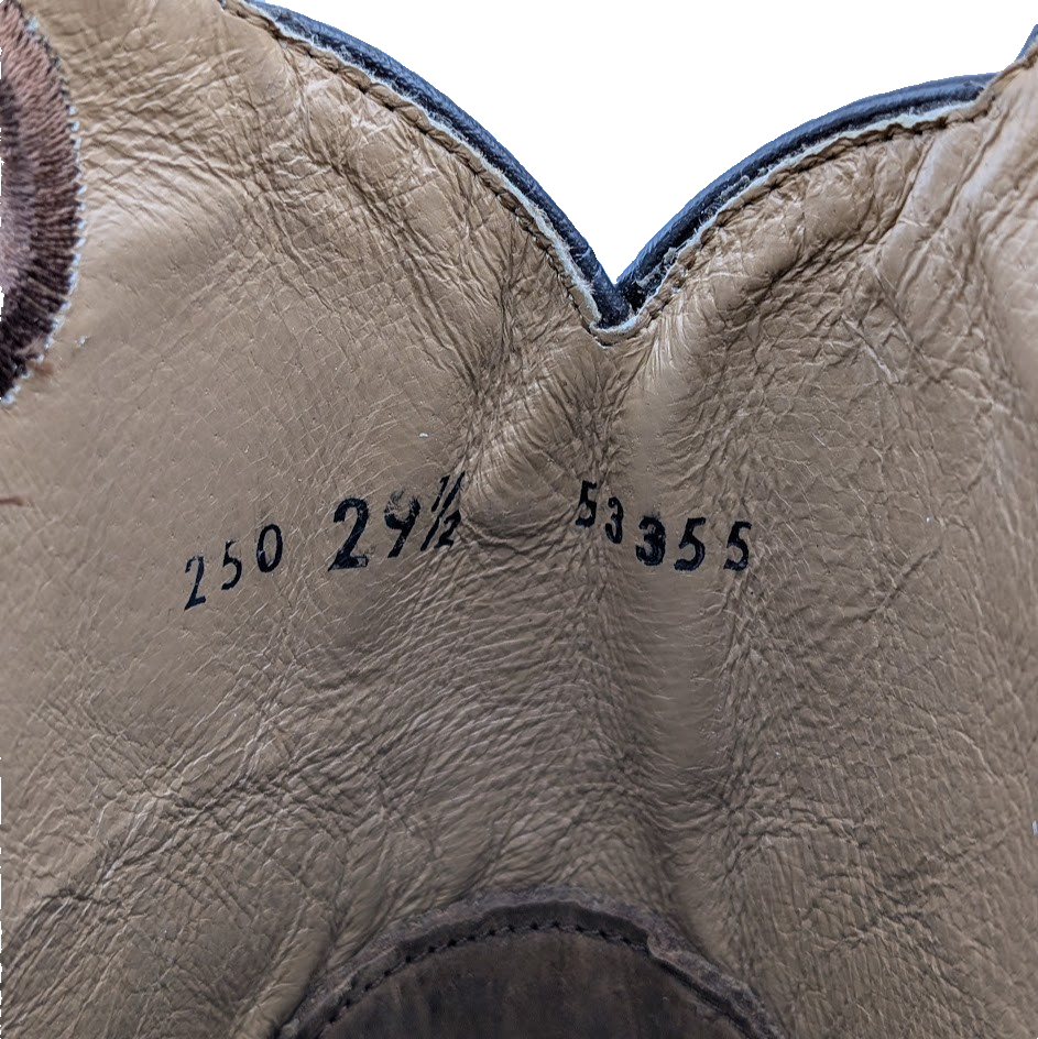Men's Size 10 Rodeo Cowboy Boots Leather Hibrido Suela Tacoma Cuero Bota Vaquera REYWELT
