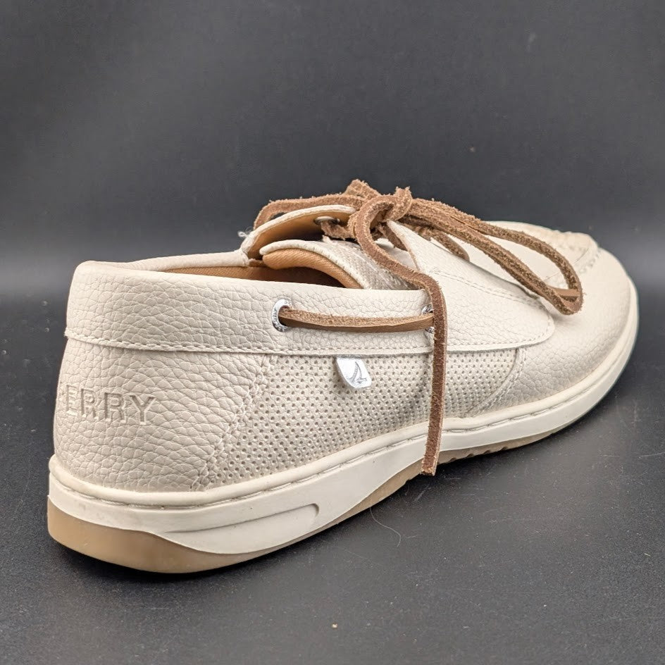Sperry Women's Size US 9 / EU 40 Whalefish Cream Leather Boat Shoes ~ MSRP $125 SPERRY