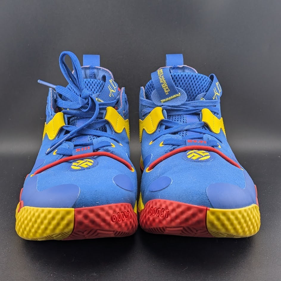 Men's adidas SM Harden Vol 6 Unisex Shoes Men Size 9, Color: Blue/Red/Yellow adidas
