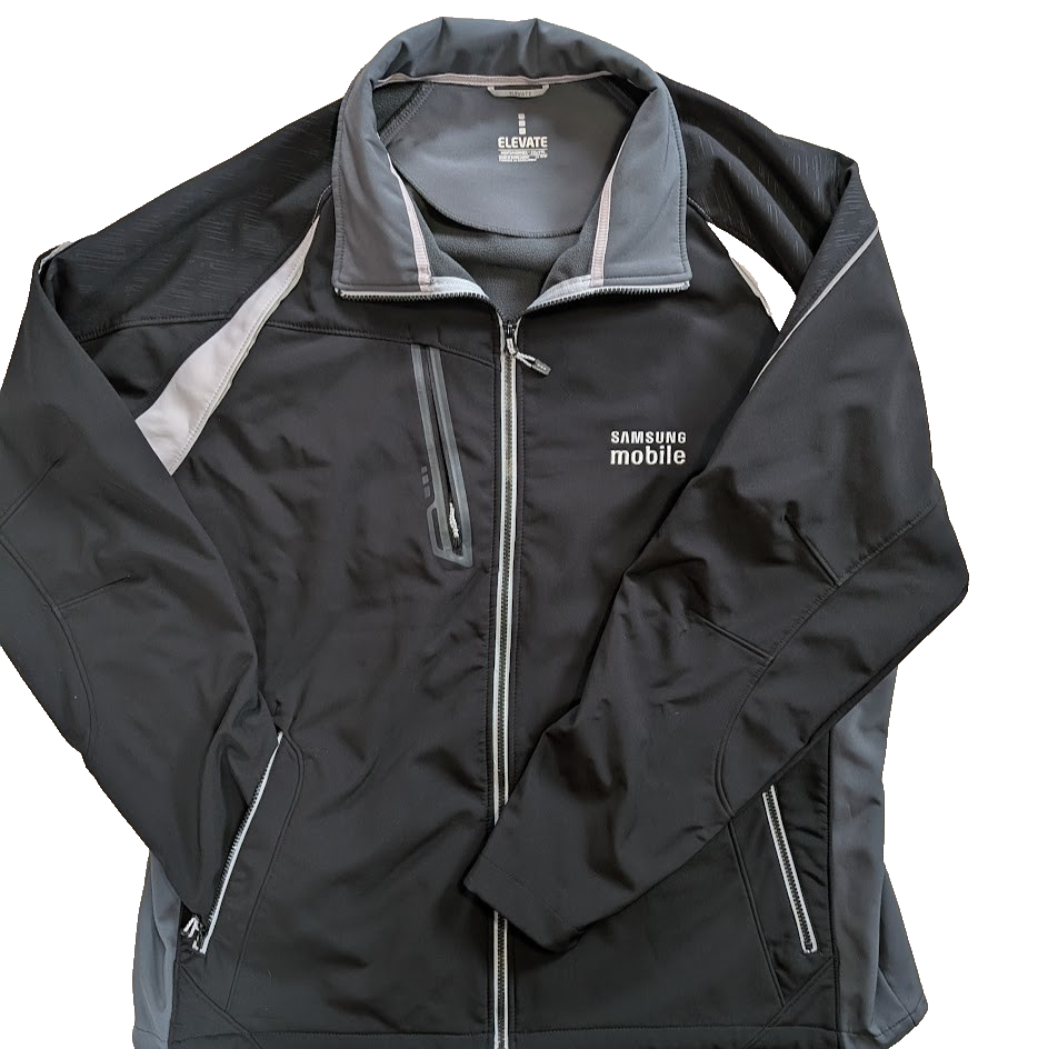 Elevate 2XL Men’s Black Workwear Jacket Softshell Fleece Lined Utility Coat Elevate
