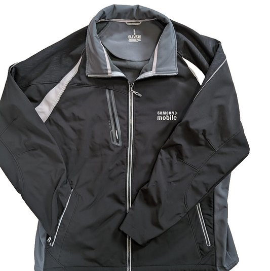 Elevate 2XL Men’s Black Workwear Jacket Softshell Fleece Lined Utility Coat Elevate