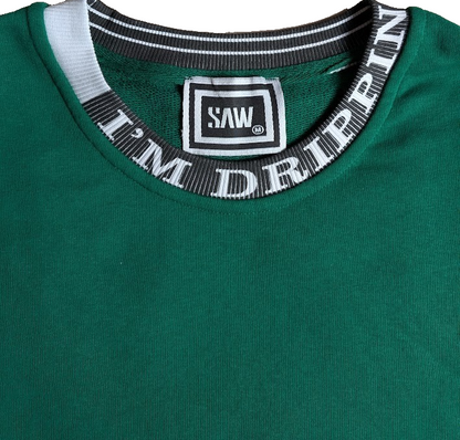 Saw Couture Clothing Men's Size Medium~Green "I'm Drippin On Racks" Sweatshirt SAW Couture Clothing