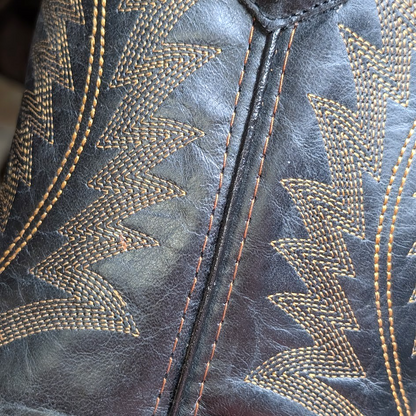 Men's Size 8.5D Reywelt Full Quill Exotic Ostrich Cowboy Boots Handmade Botas Reywelt