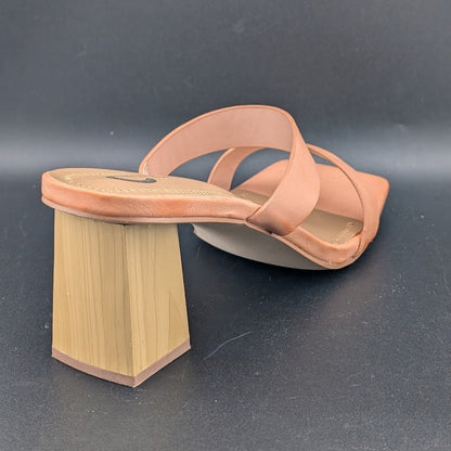 Journee Collection Women's 8.5 Nolla Square Toe 3" Heel Sandal Blush Journee Collection