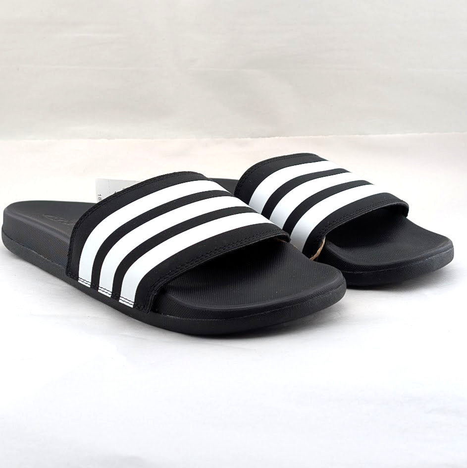 adidas Adilette Comfort JS4313 Unisex Slides Black w/ White NIB adidas