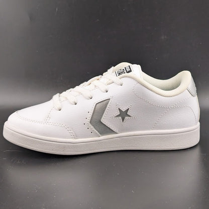 Converse All Star Court OX | Sneaker | Leather | White/Silver | 2 Big Kid Converse