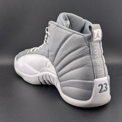 Air Jordan 12 Retro Stealth Men's Sneakers Size 12 White-Cool Grey Worn Once Jordan