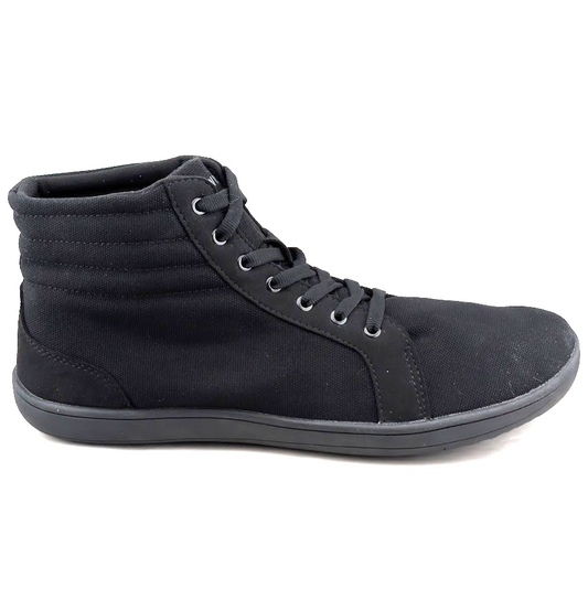 WHITIN Men's Wide High-Top Canvas Barefoot Sz 12 Wide (EU 47) ~ W823 | All Black WHITIN
