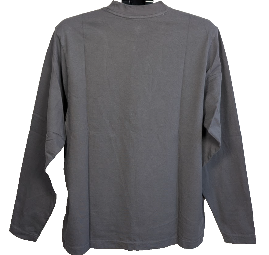 Gap X Yeezy YZY Engineered By Balenciaga Gray Rare Long-Sleeve Logo Tee S or XL Gap