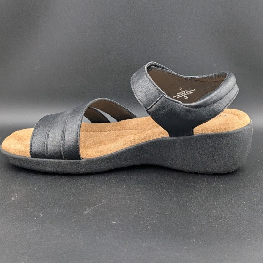Easy Spirit Women's Size 8M Kenton3 Wedge Sandal w/ Hook & Loop Strap Closure Easy Spirit