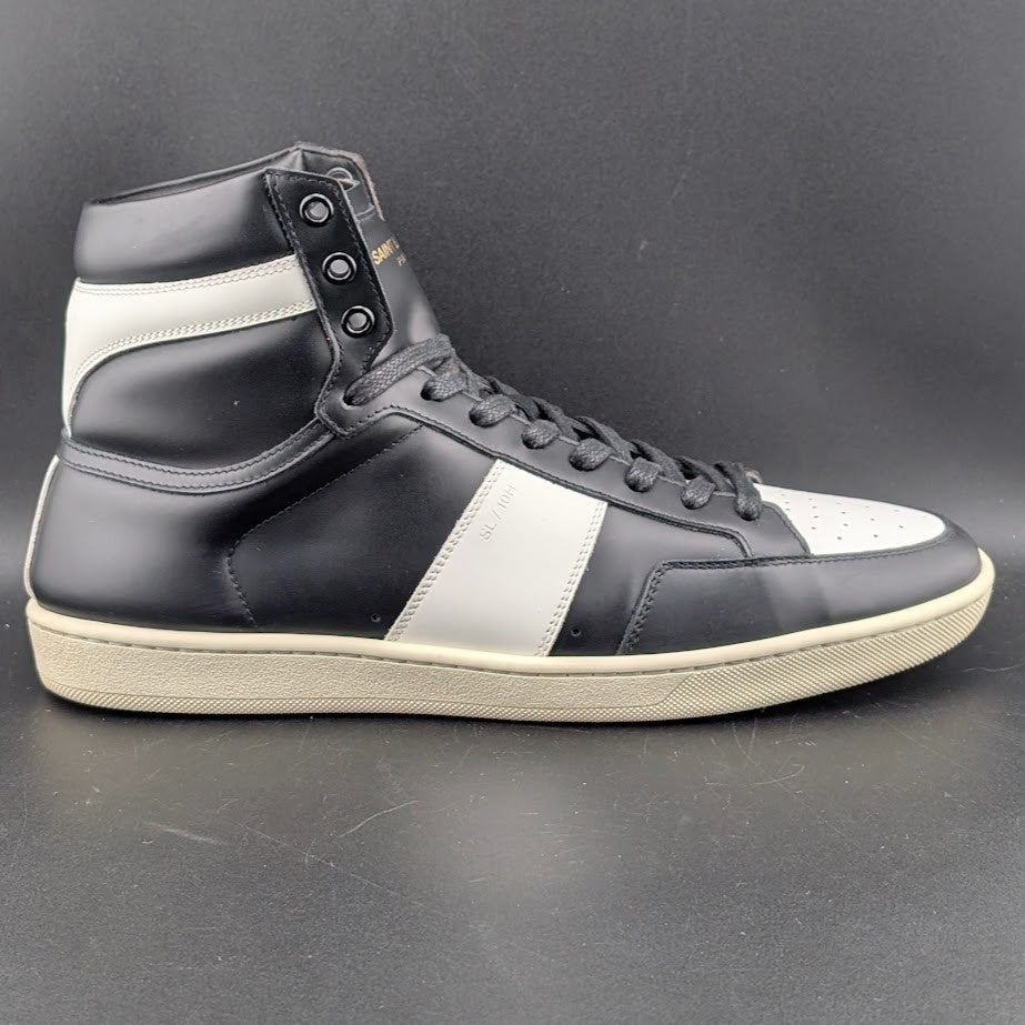 Saint Laurent SL10H High Top Sneaker Black Leather 418026 Sz EU41/Men 8/Wos 9.5 Saint Laurent