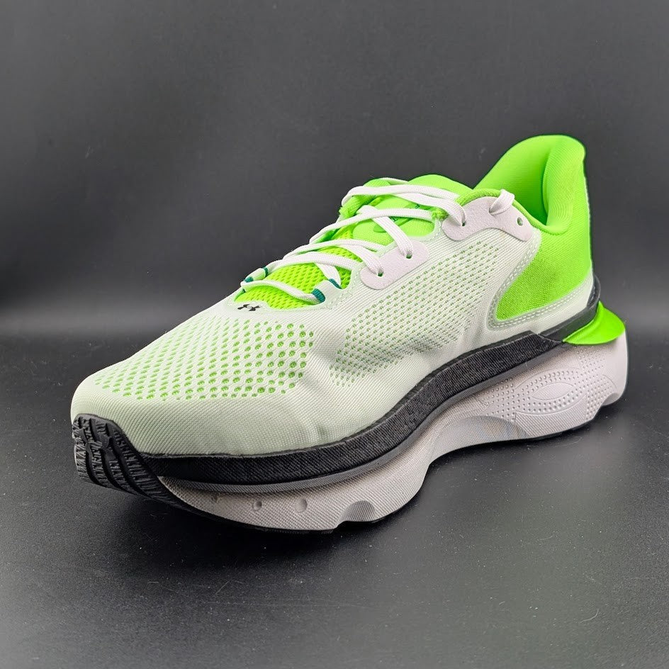Under Armour Men's Size 11.5 ~HOVR Infinite Pro 2~White Hyper Green 3028168-101 Under Armour