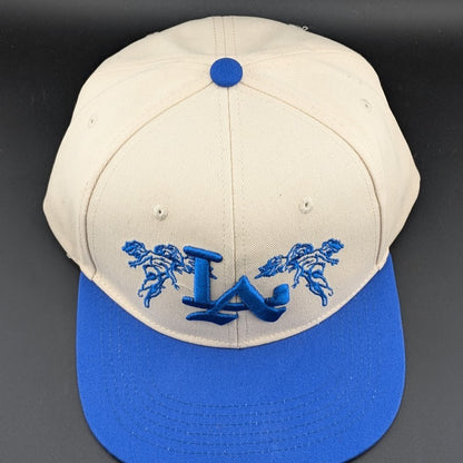 City Of Angels Blue/Cream Snap Back Embroidered Baseball Cap LA NEW and Unworn Unbranded