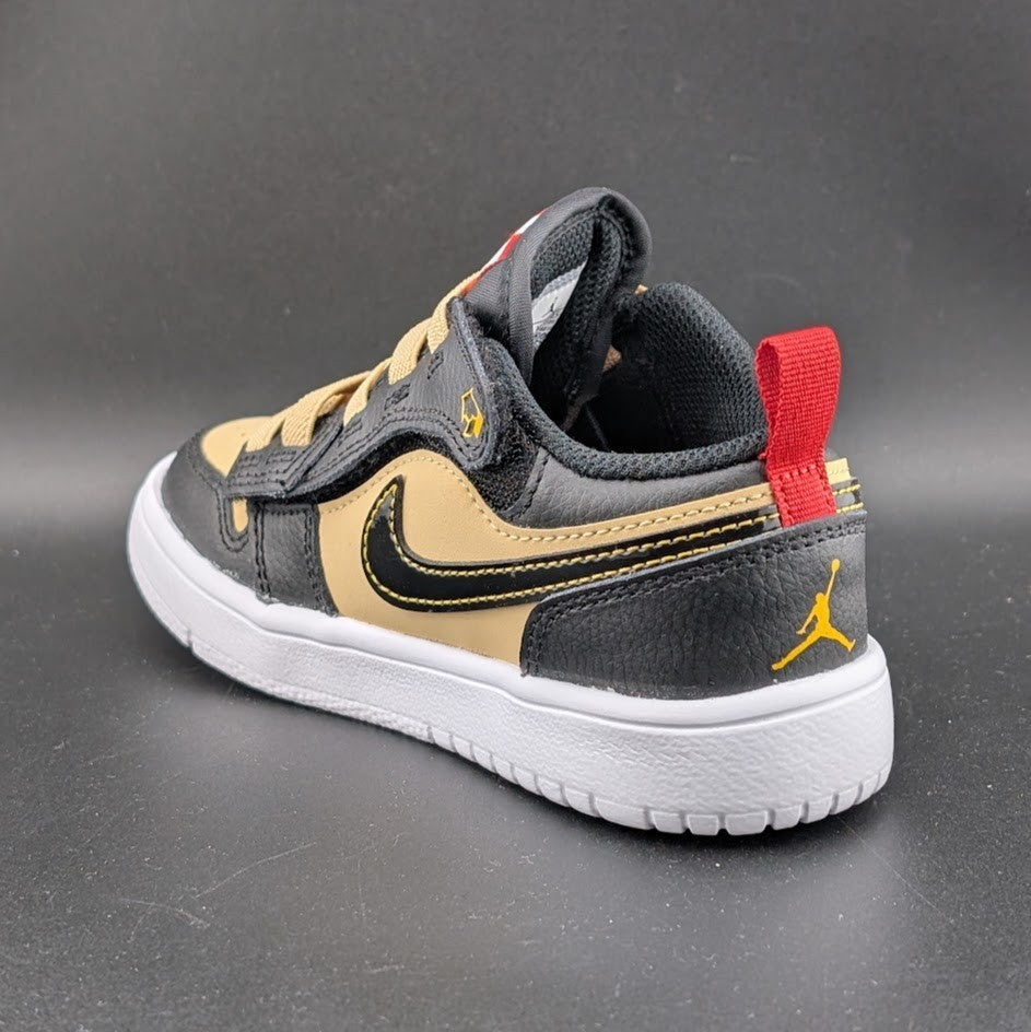Jordan Unisex 12c Air Jordan 1 Low Alt SE PS Pizza Shoes Tan Black Red Q2015200 Jordan