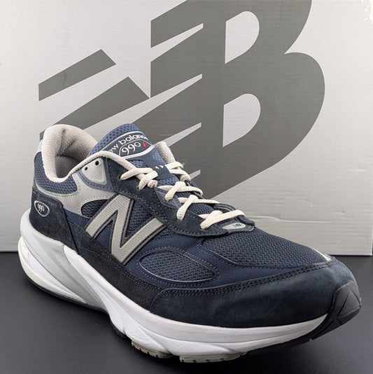 New Balance 990v6 Mens Size 14 Medium Leather Casual Sneaker Navy White Made USA New Balance