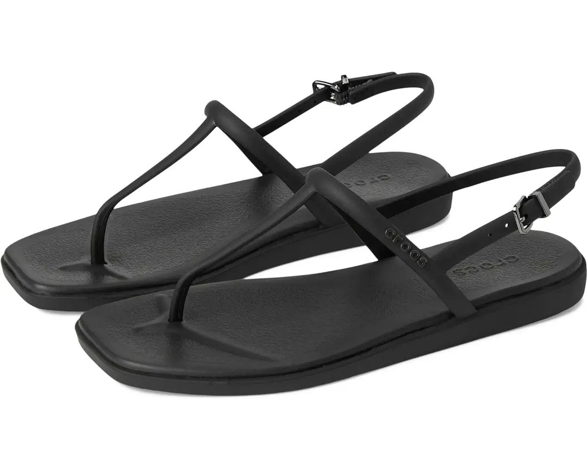 Crocs Miami Sandals Women's US 9 Black Adjustable Strap Thong Flip Flop 209793 Crocs