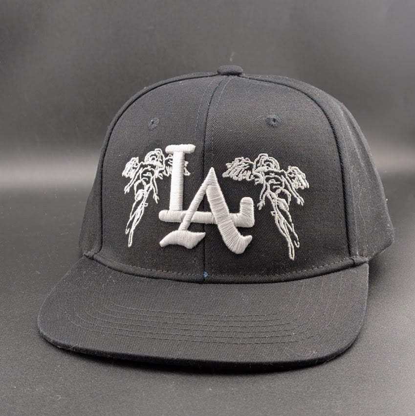 City Of Angels Black Snap Back Embroidered Baseball Cap LA NEW and Unworn Unbranded