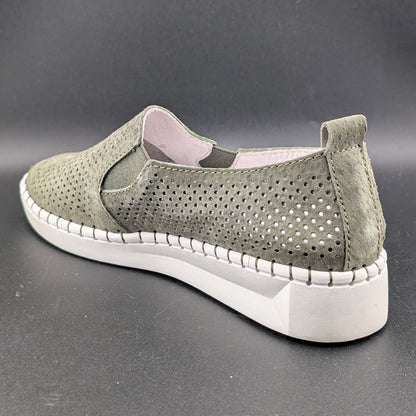 Bernie Mev TW98 Green Leather Twin Gore Slip-Ons  Size EU 37, 39 (US 6.5-7, 8.5) Bernie Mev