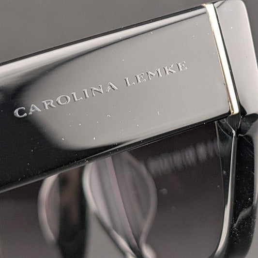 Carolina Lemke Berlin Unisex Black Sunglasses CL9109-1 Gradient Grey Lenses NEW Carolina Lemke