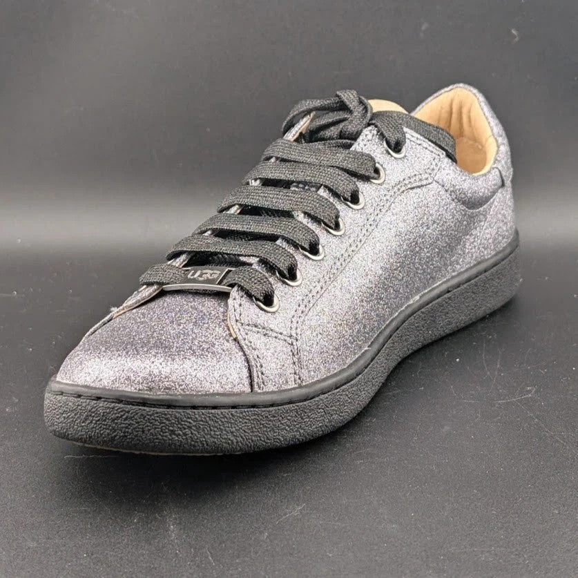 Ugg Sizes 6.5/8.5 Milo Glitter Gunmetal Lace Up Tennis Sneaker 1100213*FREE SHIP UGG