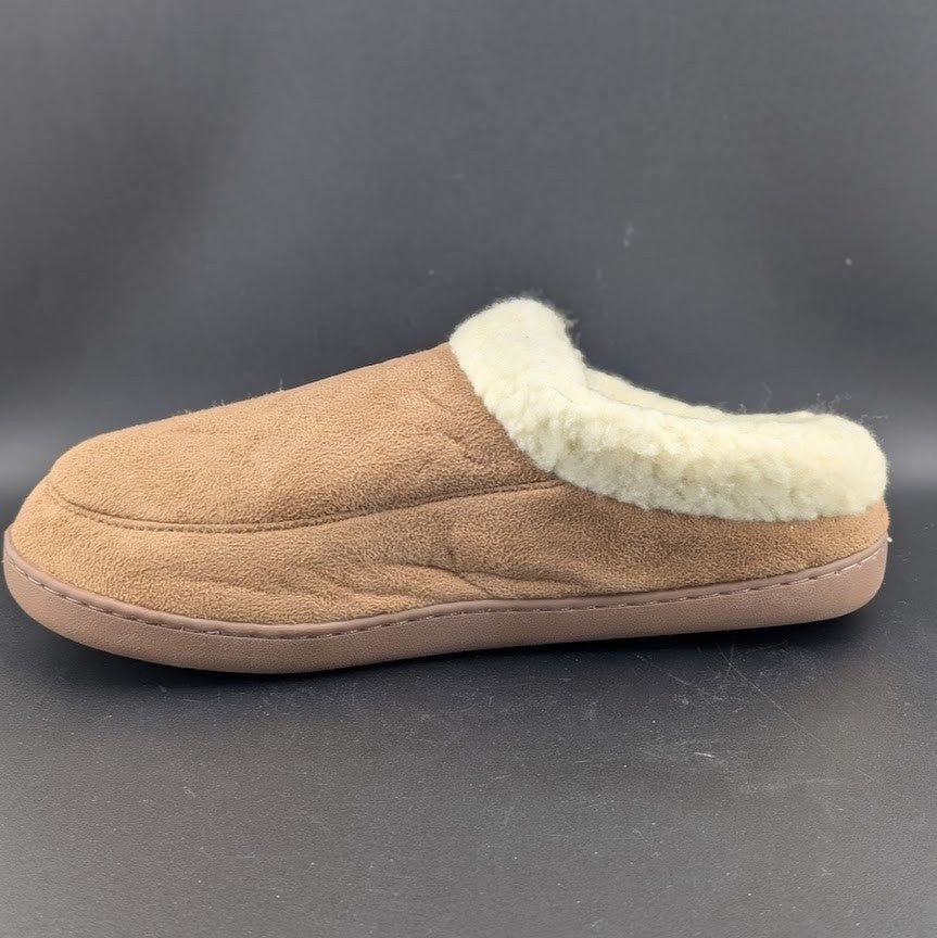 Mens Indoor/Outdoor Microsuede Slipper with Plush Fleece Lining Size S (7-8) Unbranded