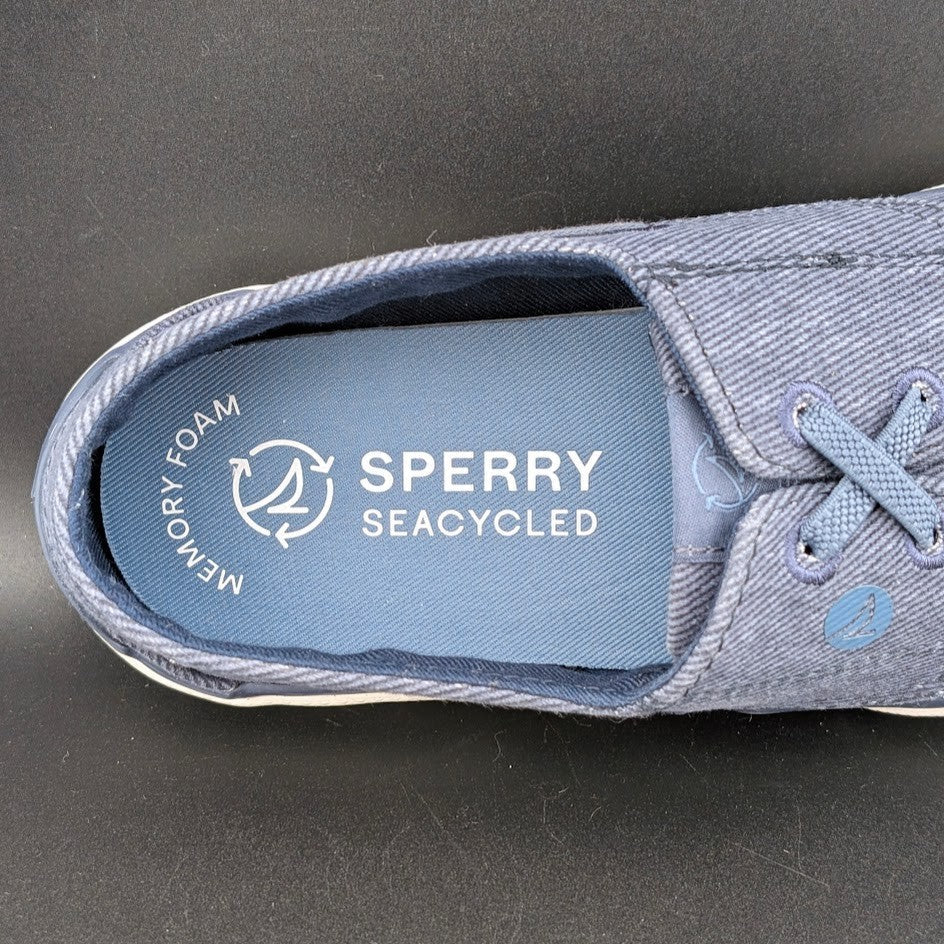 Sperry Women's Size 6 Wide Width ~ Pier Wave Navy Canvas Sneakers STS88787 Sperry