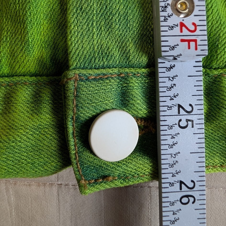 Reigning Fury Dip Dye Green Denim Jean Jacket Medium Reigning Fury