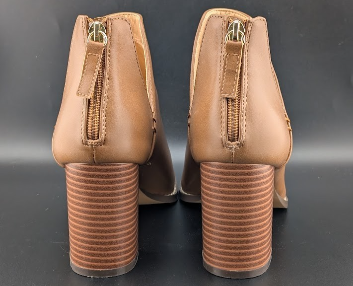 Coutgo Ankle Boots With Peep Toe V-Cutout | Color: Whiskey | Womens Size: 7.5 M Coutgo