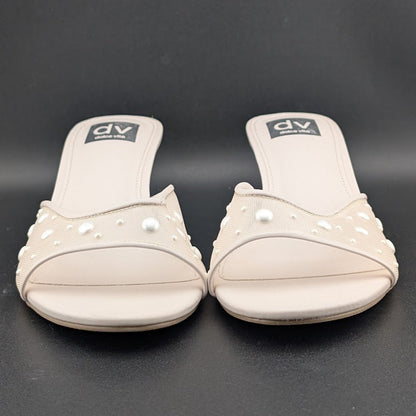 DV by Dolce Vita Size 9 Dorthey Pearl Slides Women's Dress Sandal Dolce Vita